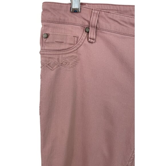 Sanctuary Dusty Rose Embroidered Mid Rise Skinny Jeans Womens Size 29 - Picture 5 of 10